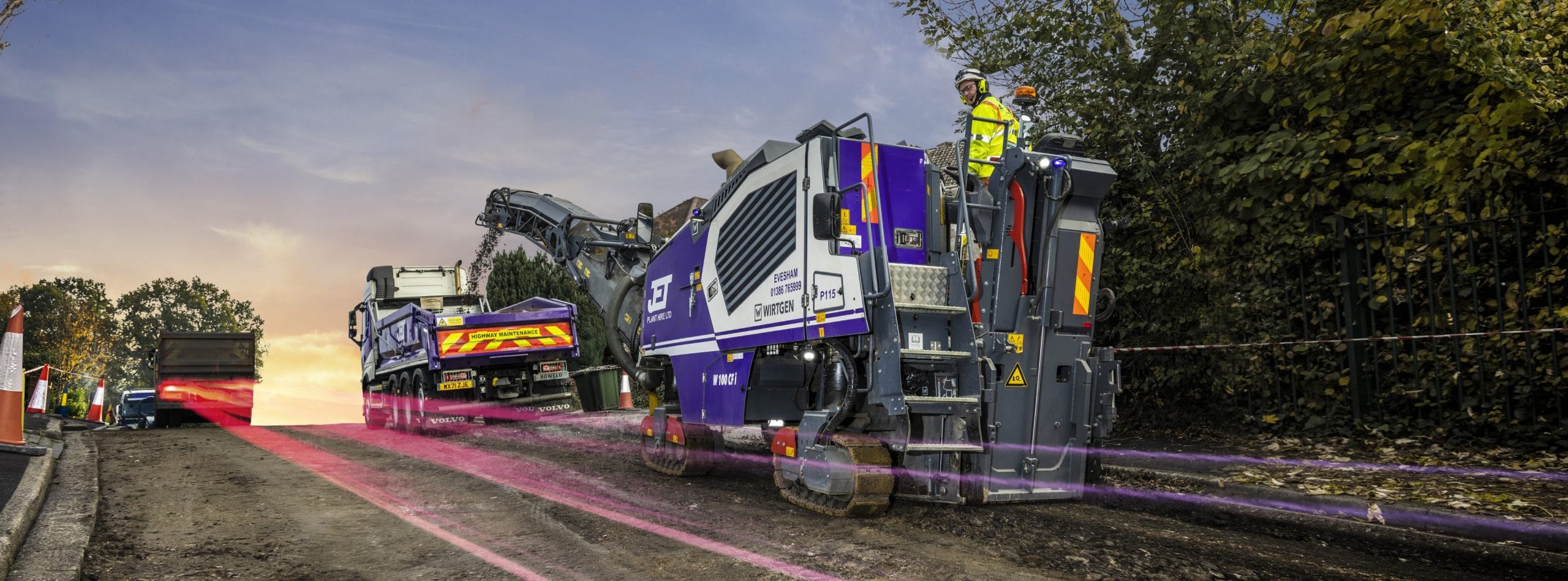 Road Planing Machinery in operation on a resurfacing contract
