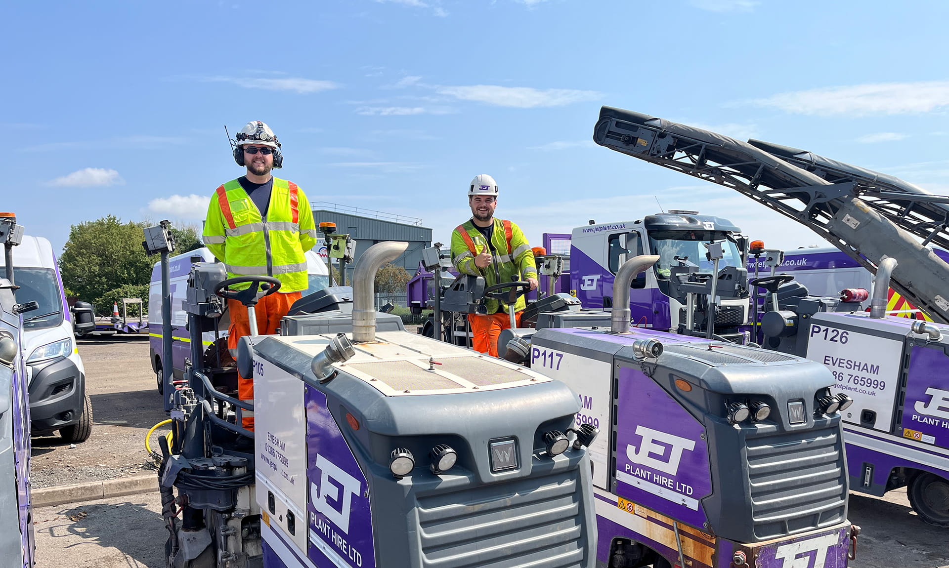 Apprentices on planer